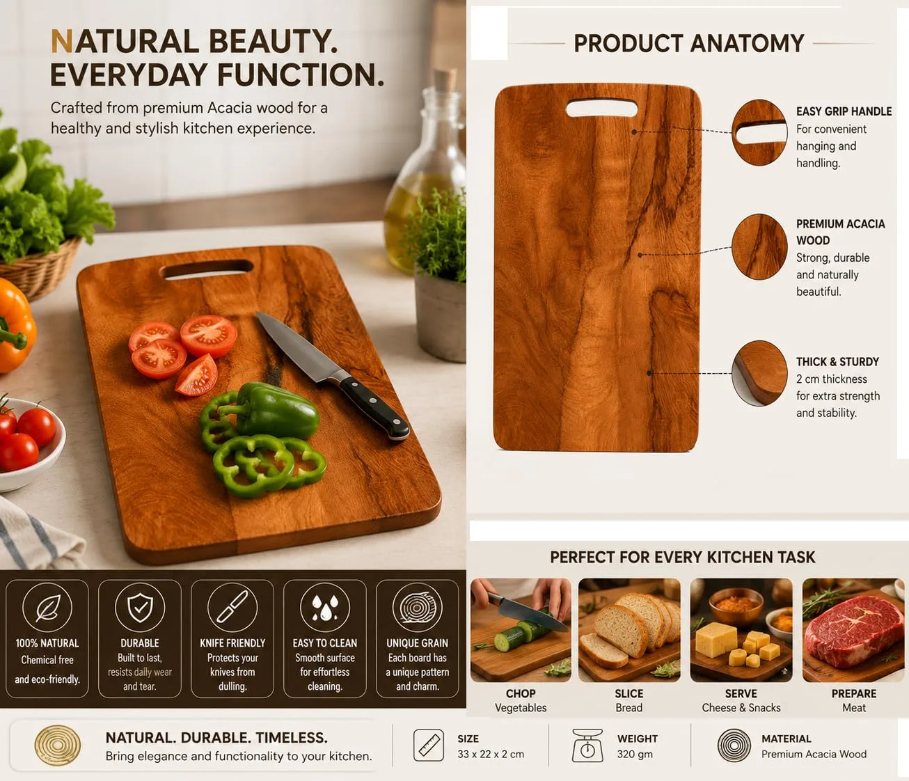 chopping board wooden - Best - Wooden Chopping Board for Kit 7 Wooden Chopping Board for - view 6